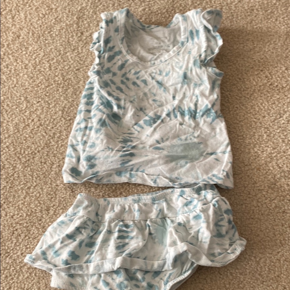 Baby Tie-Dye Tank Top and Shorts Set